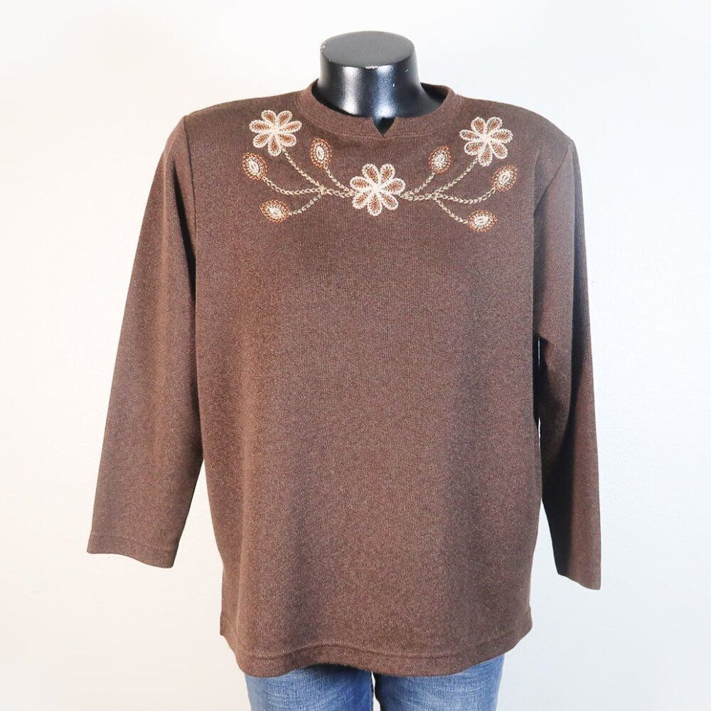 Vintage Bon Worth 3/4 Sleeve Top Size SP